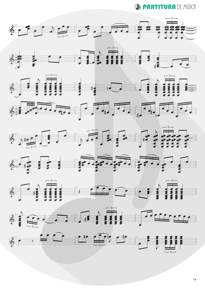 Partitura de musica de Violão - Aires Choqueros, Fandangos De Huelva | Paco de Lucía | Fuente y Caudal 1973 - pag 7