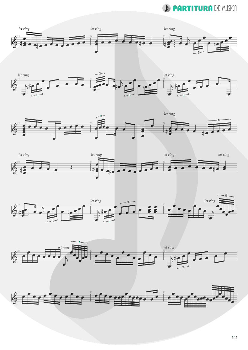 Partitura de musica de Violão - Plaza Alta | Paco de Lucía | Almoraima 1976 - pag 2