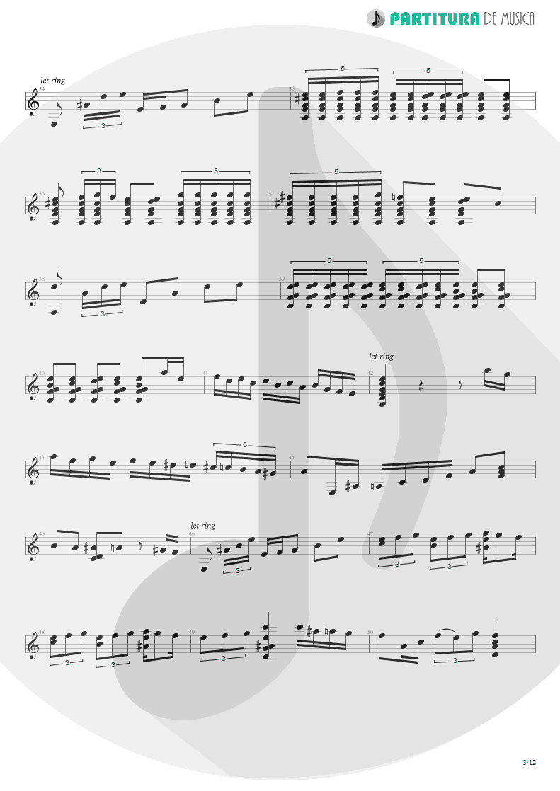 Partitura de musica de Violão - Plaza Alta | Paco de Lucía | Almoraima 1976 - pag 3