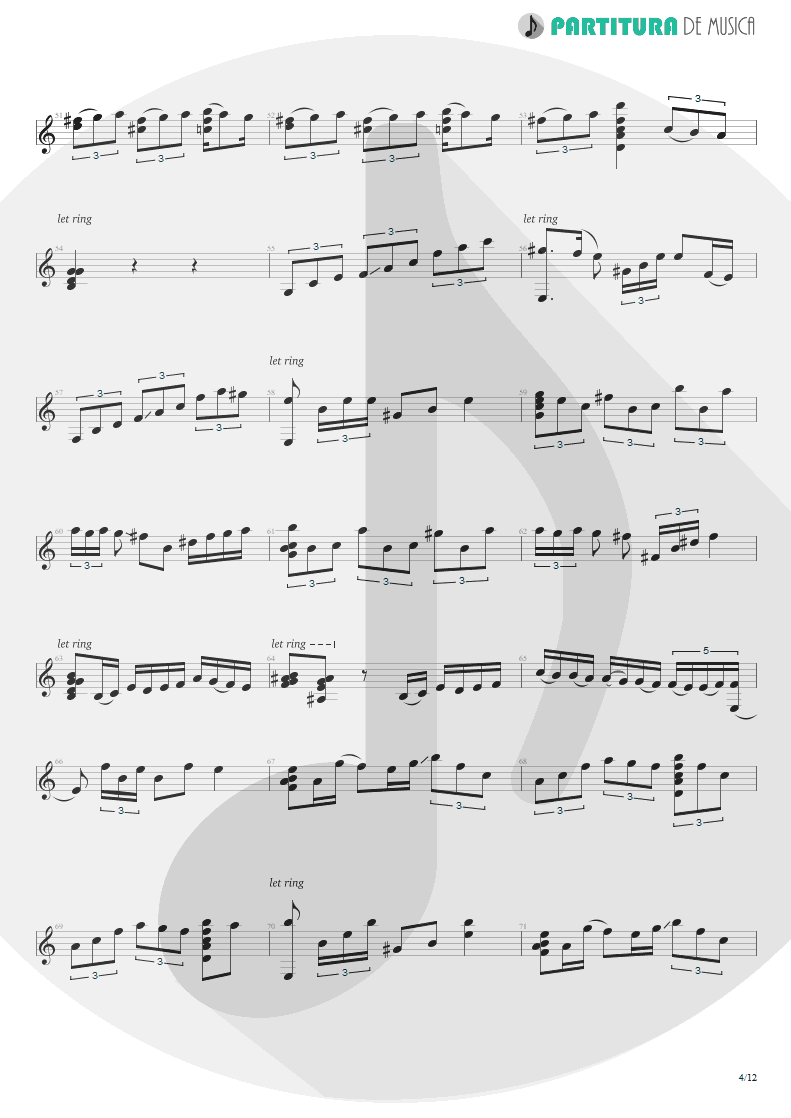 Partitura de musica de Violão - Plaza Alta | Paco de Lucía | Almoraima 1976 - pag 4