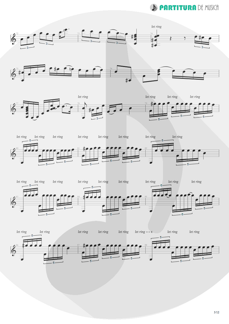 Partitura de musica de Violão - Plaza Alta | Paco de Lucía | Almoraima 1976 - pag 5