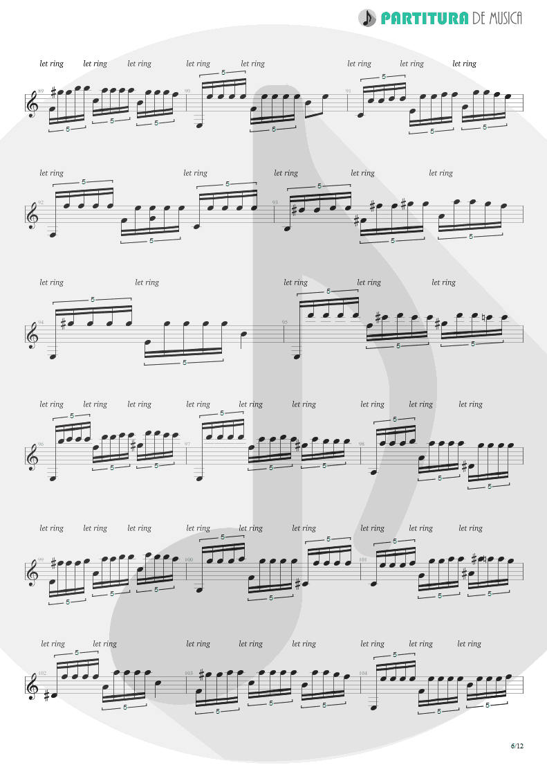 Partitura de musica de Violão - Plaza Alta | Paco de Lucía | Almoraima 1976 - pag 6