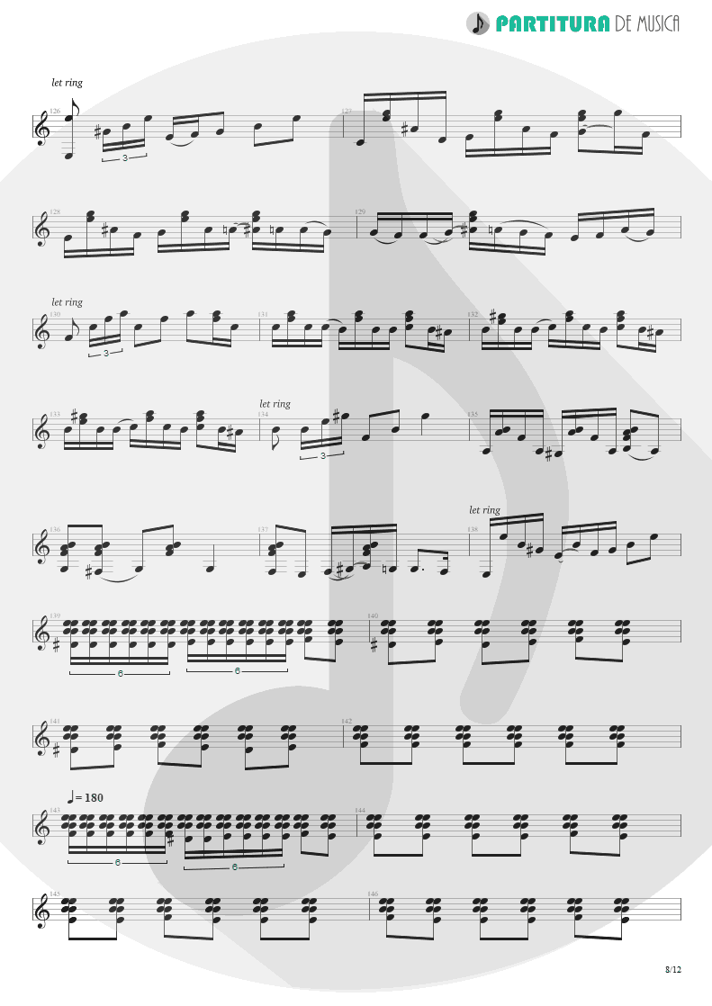 Partitura de musica de Violão - Plaza Alta | Paco de Lucía | Almoraima 1976 - pag 8