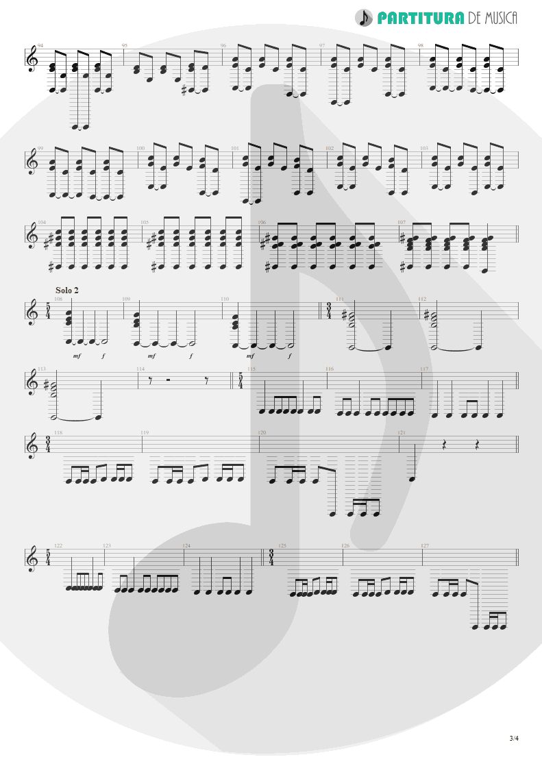 Partitura de musica de Teclado - Innuendo | Queen | Innuendo 1991 - pag 3