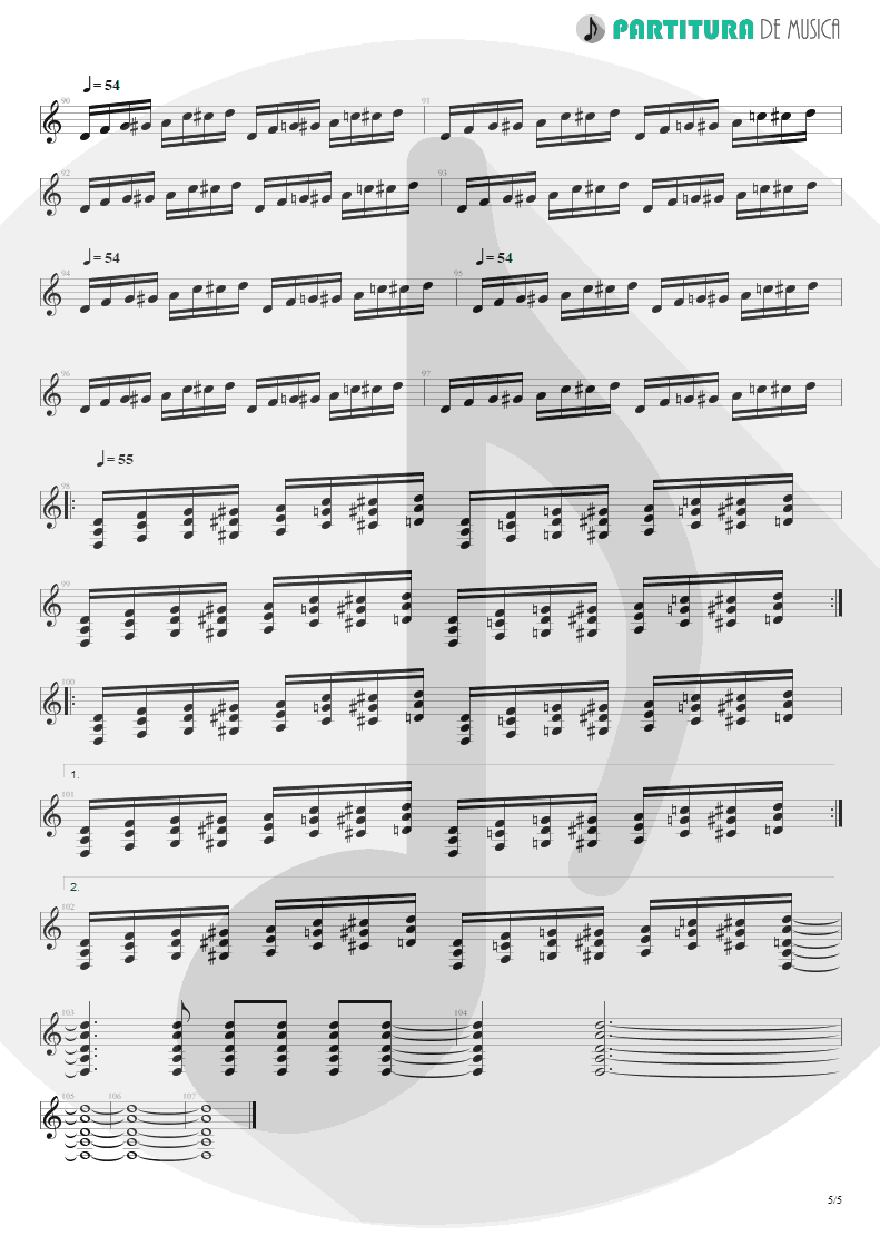 Partitura de musica de Guitarra Elétrica - Freedom | Rage Against the Machine | Rage Against the Machine 1996 - pag 5