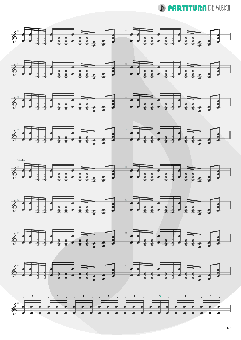 Partitura de musica de Guitarra Elétrica - Killing In The Name | Rage Against the Machine | Rage Against the Machine 1996 - pag 5