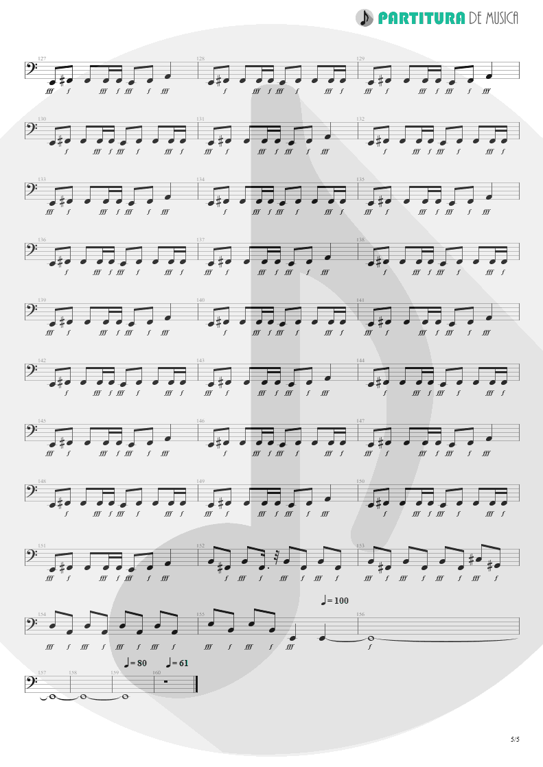 Partitura de musica de Baixo Elétrico - Polar Nights | Scorpions | Virgin Killer 1976 - pag 5