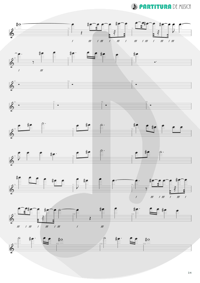 Partitura de musica de Canto - Polar Nights | Scorpions | Virgin Killer 1976 - pag 3