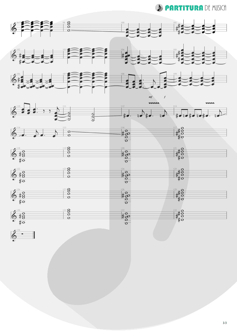 Partitura de musica de Guitarra Elétrica - Still Loving You | Scorpions | Love at First Sting 1984 - pag 3