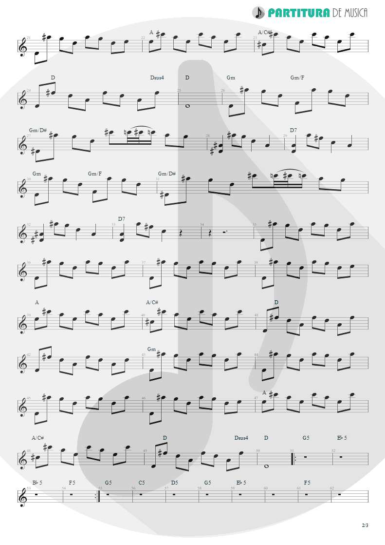 Partitura de musica de Violão - Still Loving You | Scorpions | Love at First Sting 1984 - pag 2