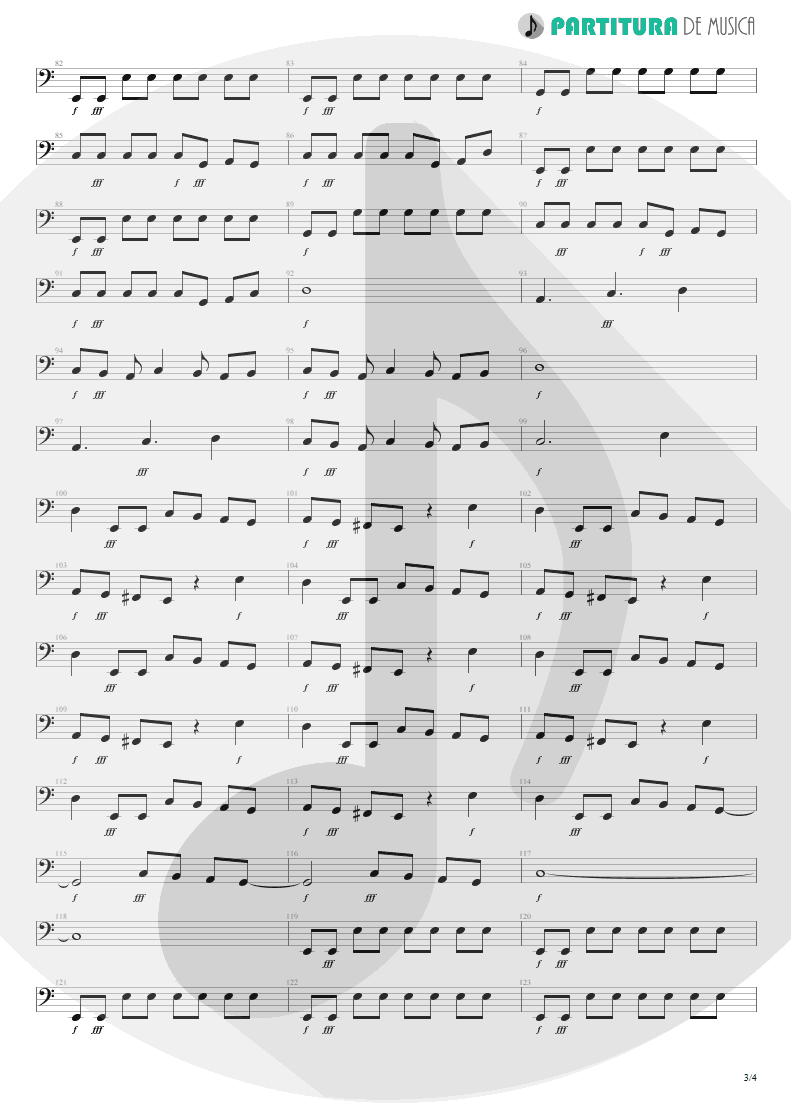 Partitura de musica de Baixo Elétrico - Blackout | Scorpions | World Wide Live 1985 - pag 3