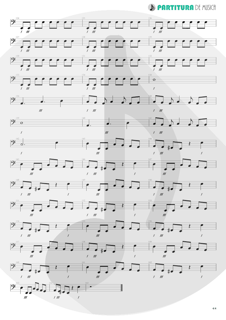 Partitura de musica de Baixo Elétrico - Blackout | Scorpions | World Wide Live 1985 - pag 4