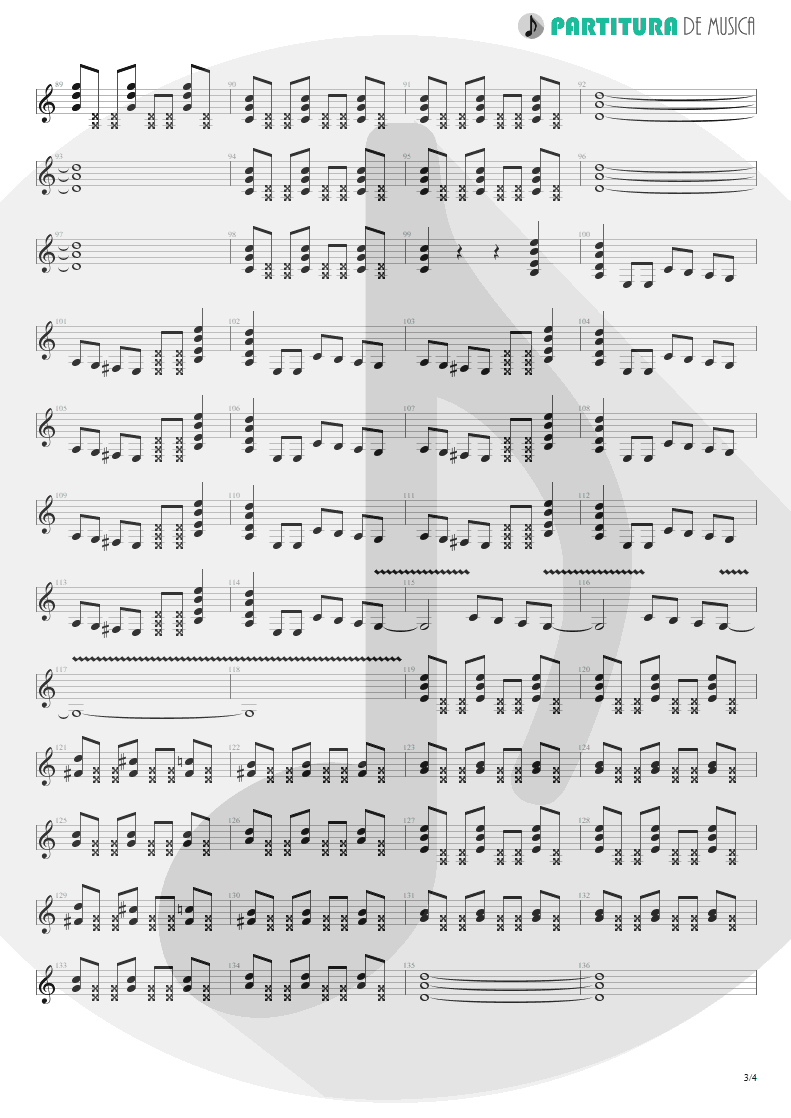 Partitura de musica de Guitarra Elétrica - Blackout | Scorpions | World Wide Live 1985 - pag 3