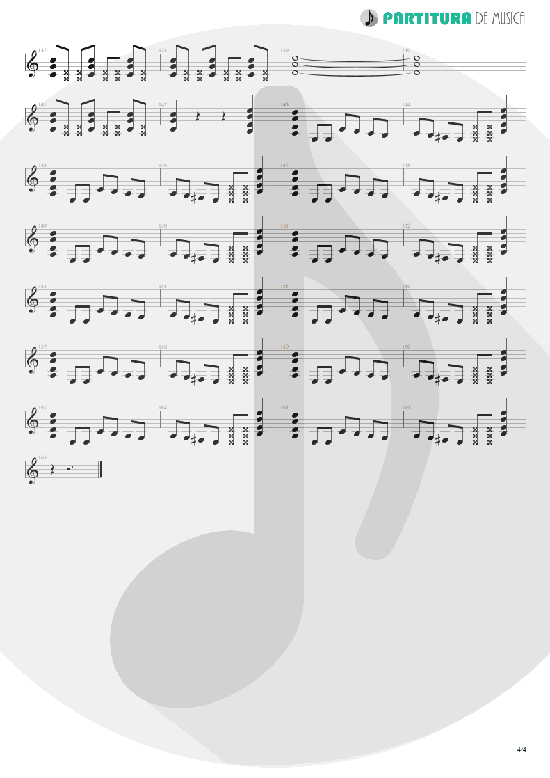 Partitura de musica de Guitarra Elétrica - Blackout | Scorpions | World Wide Live 1985 - pag 4