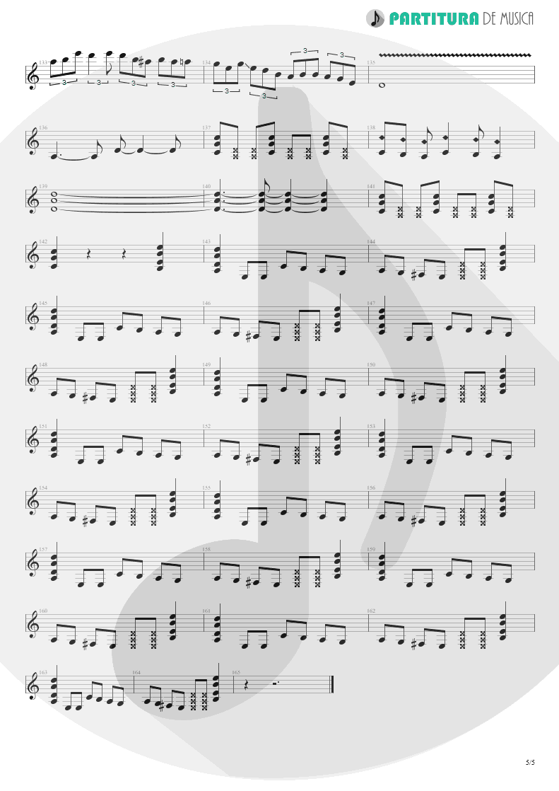 Partitura de musica de Guitarra Elétrica - Blackout | Scorpions | World Wide Live 1985 - pag 5