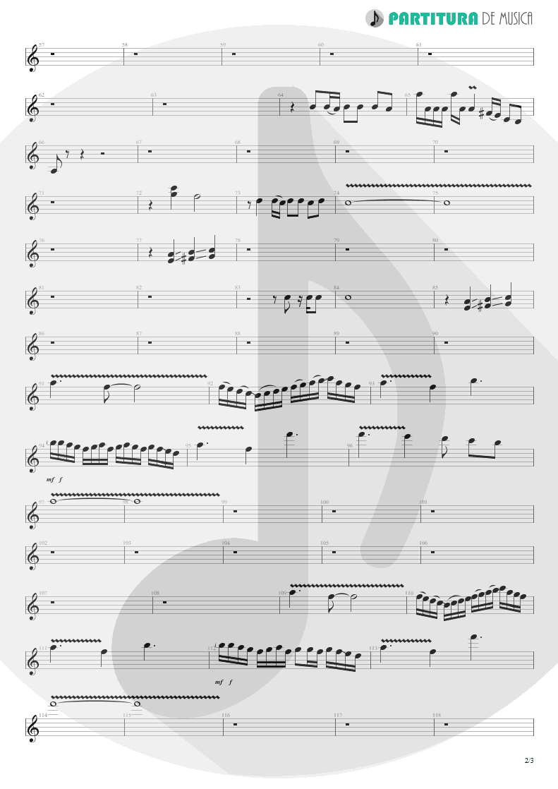 Partitura de musica de Guitarra Elétrica - Loving You Sunday Morning | Scorpions | World Wide Live 1985 - pag 2