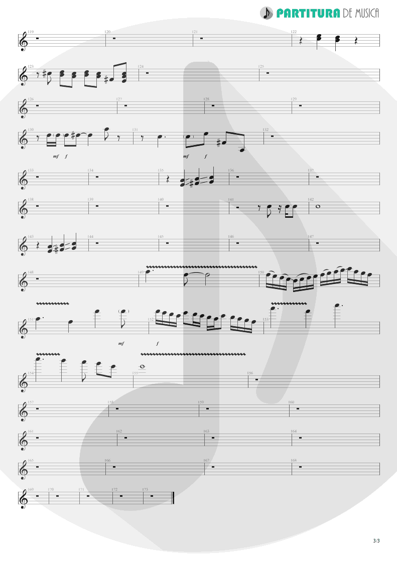 Partitura de musica de Guitarra Elétrica - Loving You Sunday Morning | Scorpions | World Wide Live 1985 - pag 3