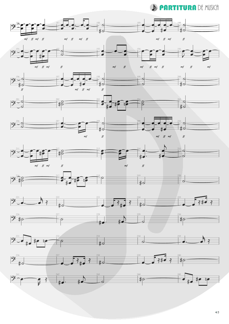 Partitura de musica de Baixo Elétrico - Believe In Love | Scorpions | Savage Amusement 1988 - pag 4