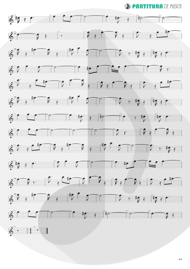 Partitura de musica de Canto - Believe In Love | Scorpions | Savage Amusement 1988 - pag 4