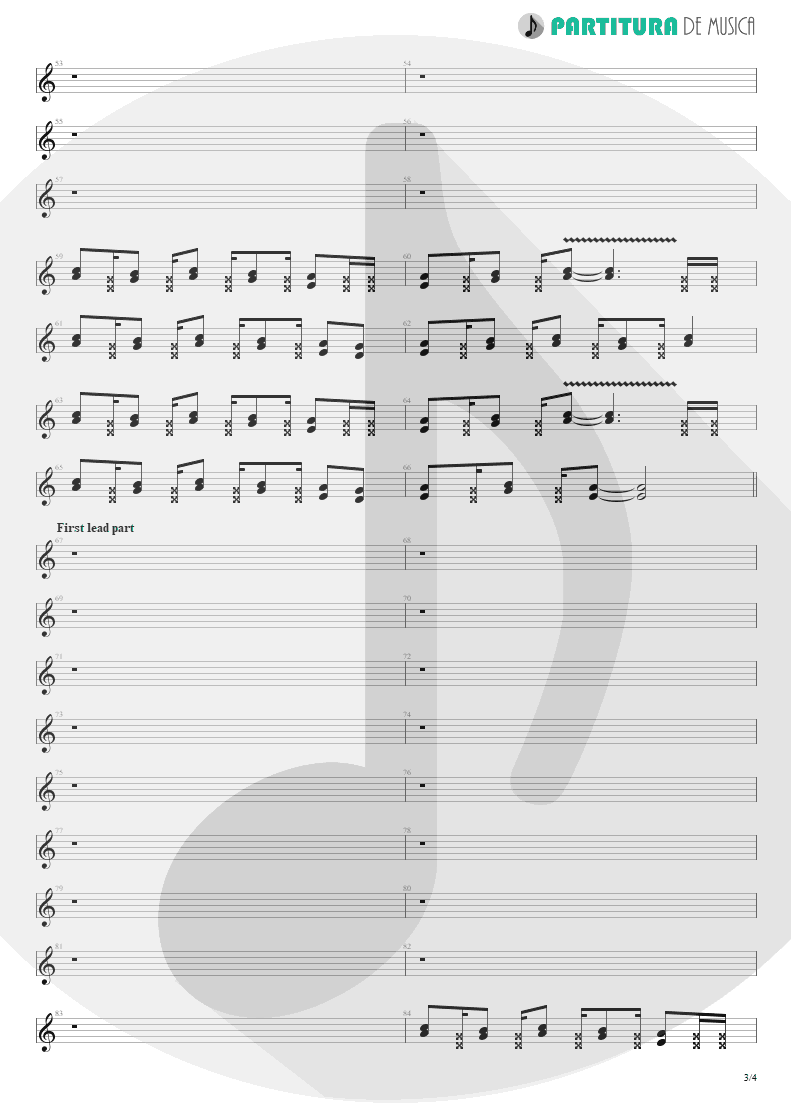 Partitura de musica de Guitarra Elétrica - Passion Rules The Game | Scorpions | Savage Amusement 1988 - pag 3