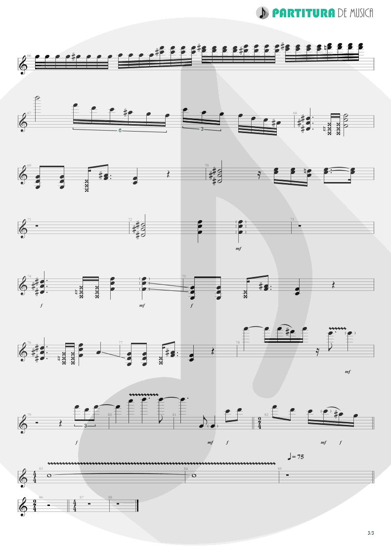 Partitura de musica de Guitarra Elétrica - Rhythm Of Love | Scorpions | Savage Amusement 1988 - pag 3