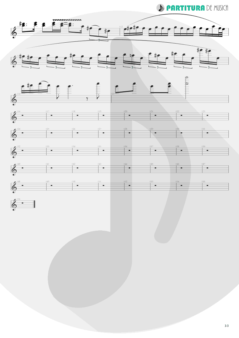 Partitura de musica de Guitarra Elétrica - Kicks After Six | Scorpions | Crazy World 1990 - pag 3