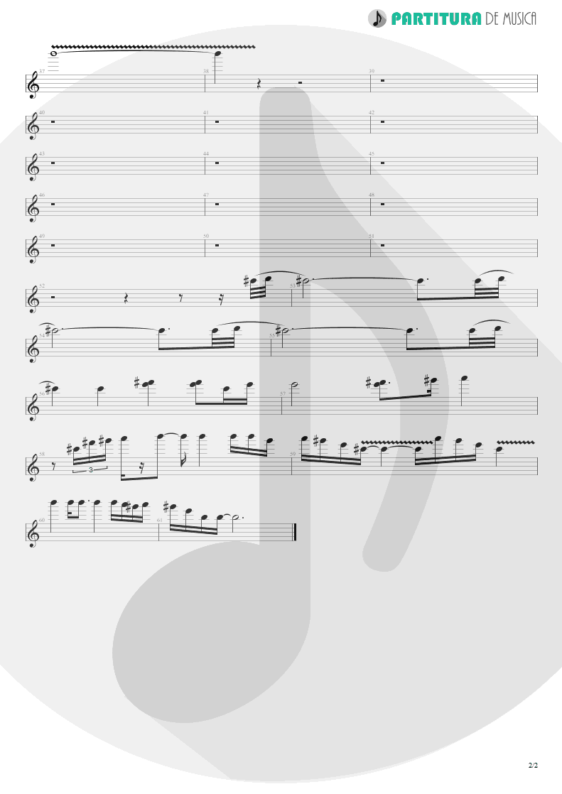 Partitura de musica de Guitarra Elétrica - Send Me An Angel | Scorpions | Crazy World 1990 - pag 2