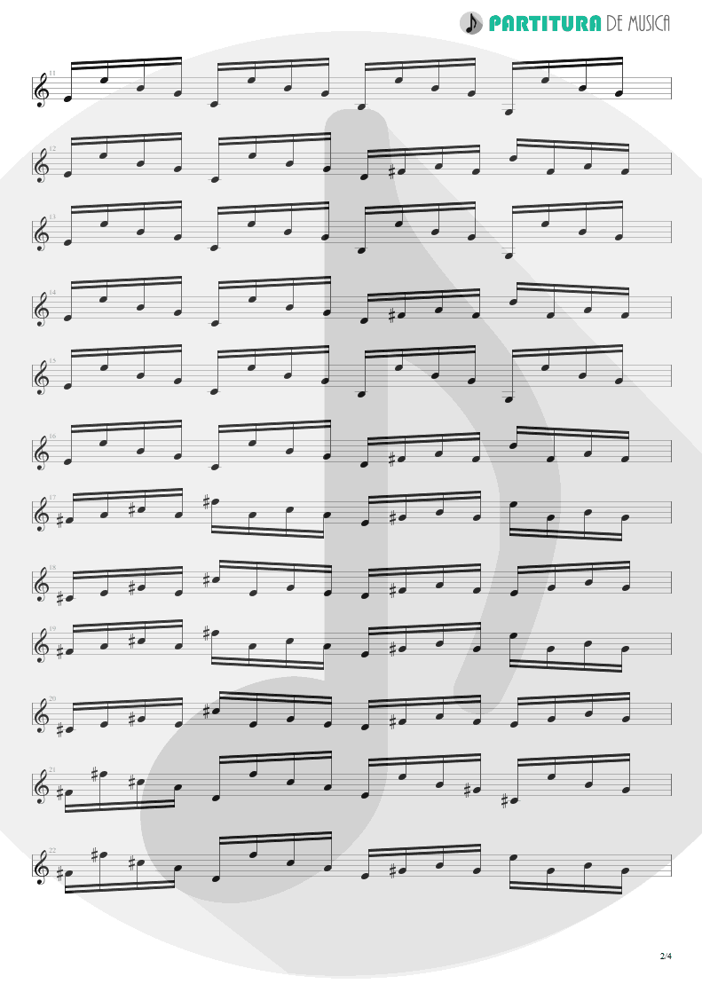 Partitura de musica de Violão - Send Me An Angel | Scorpions | Crazy World 1990 - pag 2