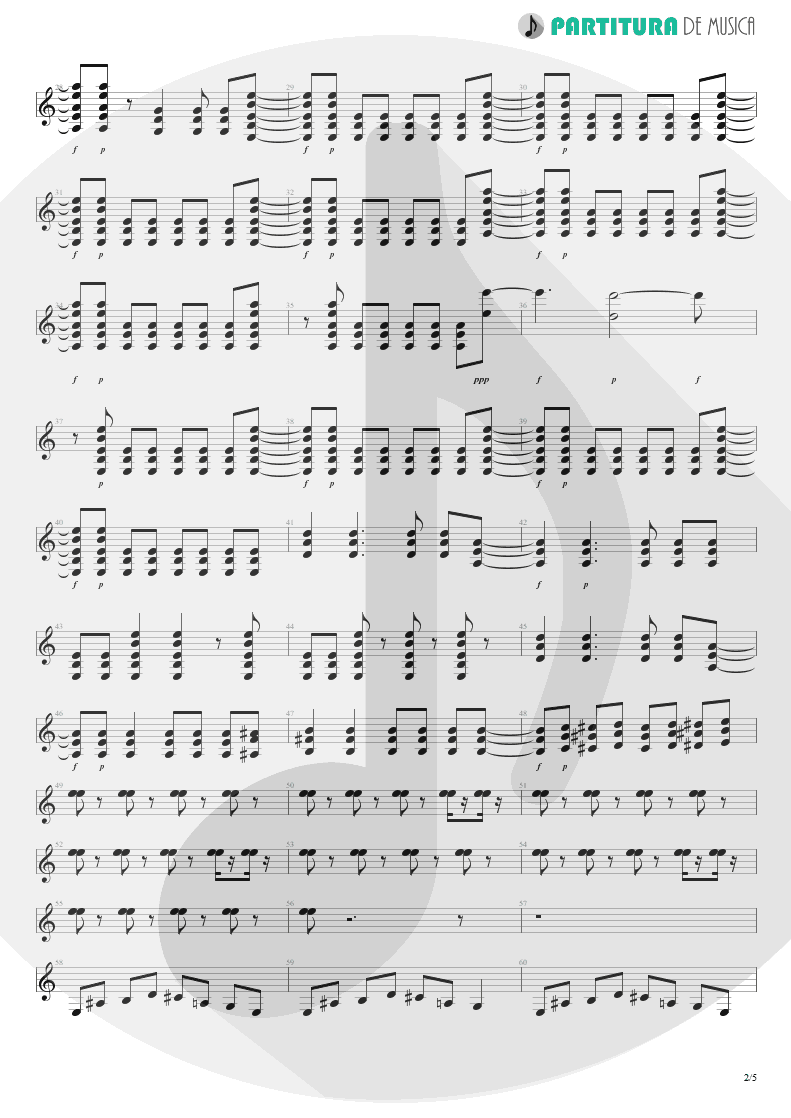 Partitura de musica de Guitarra Elétrica - Tease Me Please Me | Scorpions | Crazy World 1990 - pag 2
