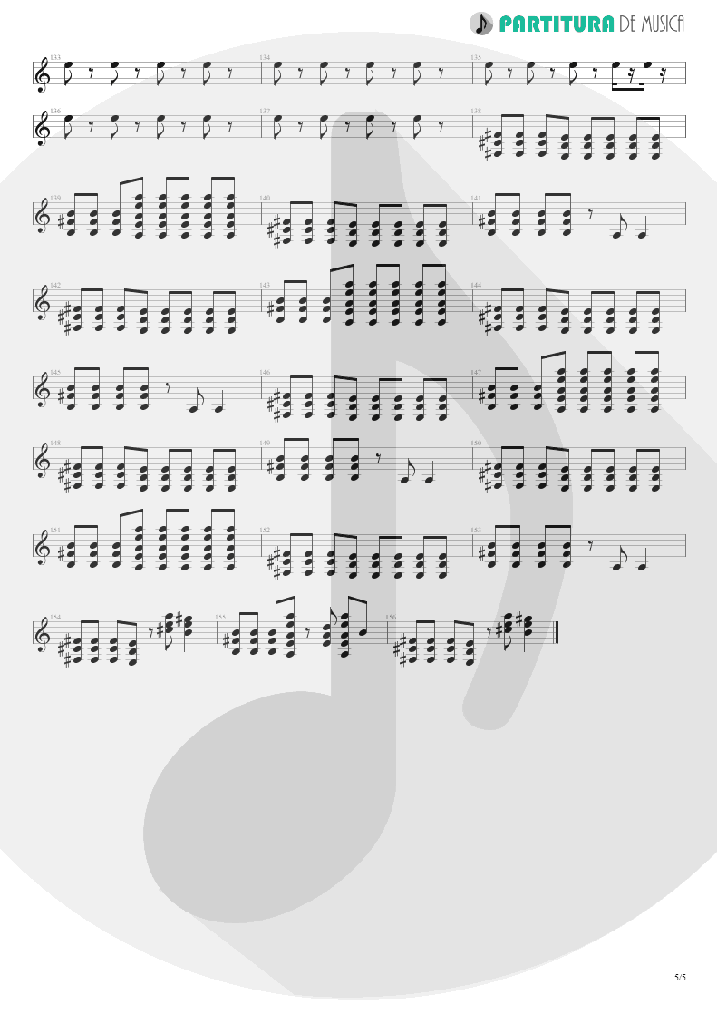 Partitura de musica de Guitarra Elétrica - Tease Me Please Me | Scorpions | Crazy World 1990 - pag 5