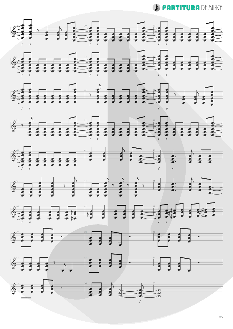 Partitura de musica de Guitarra Elétrica - Tease Me Please Me | Scorpions | Crazy World 1990 - pag 2