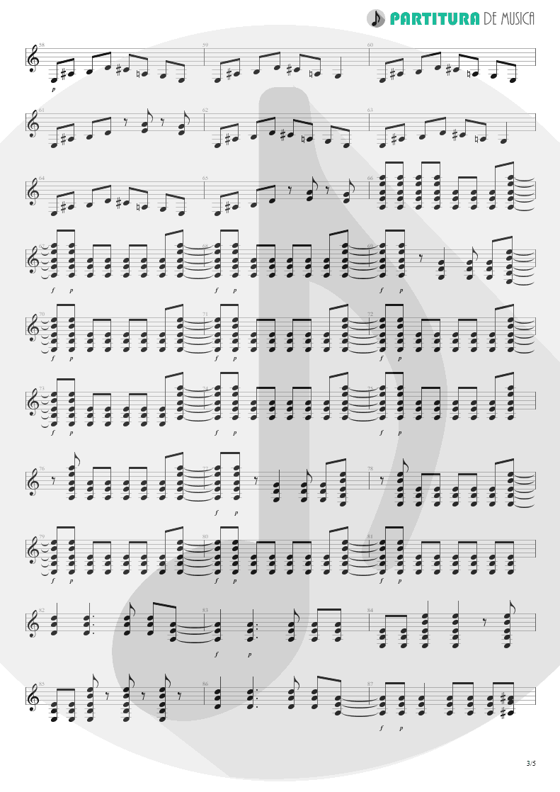 Partitura de musica de Guitarra Elétrica - Tease Me Please Me | Scorpions | Crazy World 1990 - pag 3