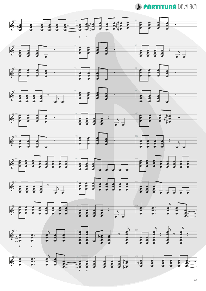 Partitura de musica de Guitarra Elétrica - Tease Me Please Me | Scorpions | Crazy World 1990 - pag 4