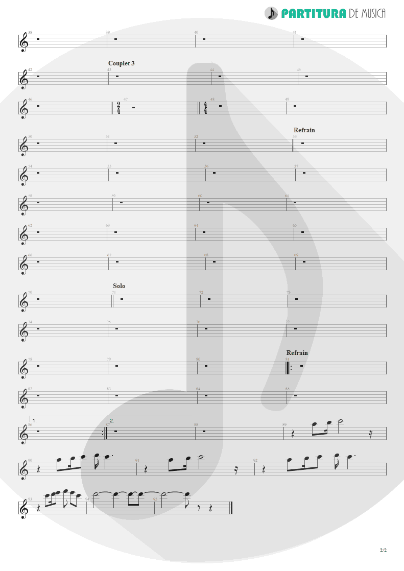 Partitura de musica de Harmônica - Wind Of Change | Scorpions | Crazy World 1990 - pag 2