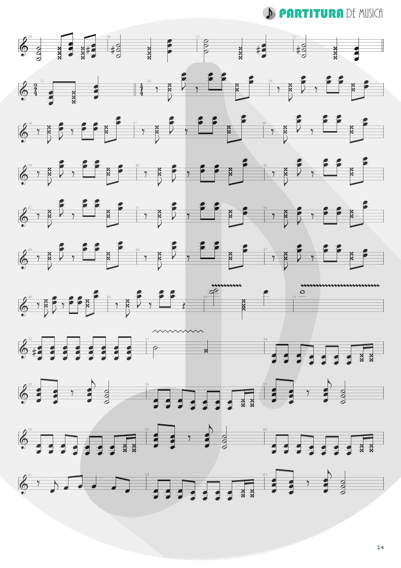 Partitura de musica de Guitarra Elétrica - Someone To Touch | Scorpions | Face the Heat 1993 - pag 2