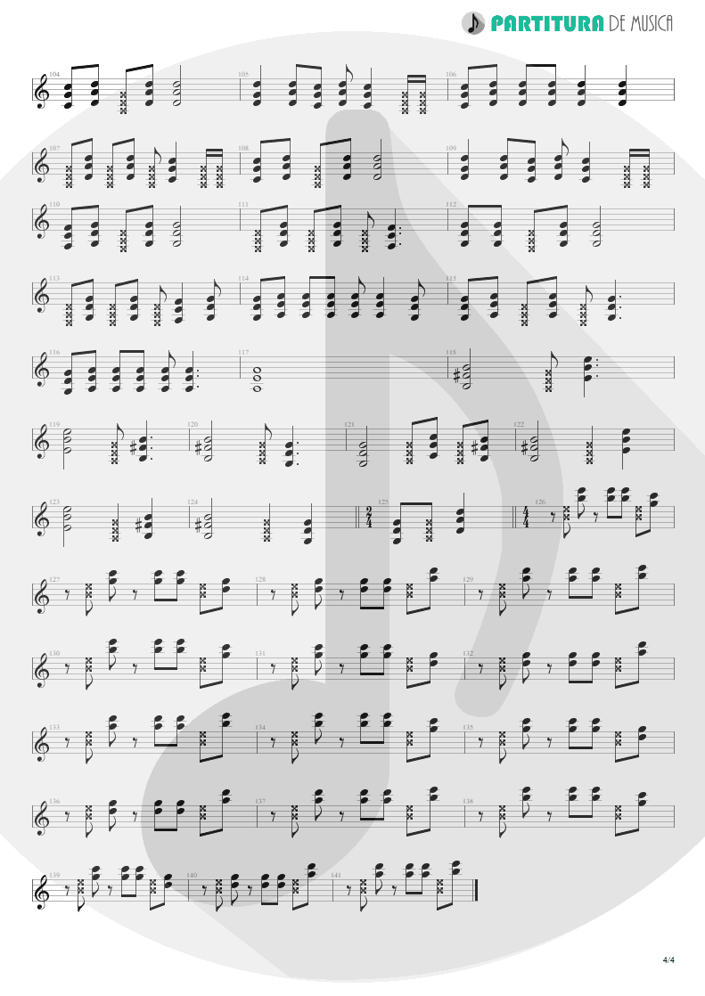 Partitura de musica de Guitarra Elétrica - Someone To Touch | Scorpions | Face the Heat 1993 - pag 4