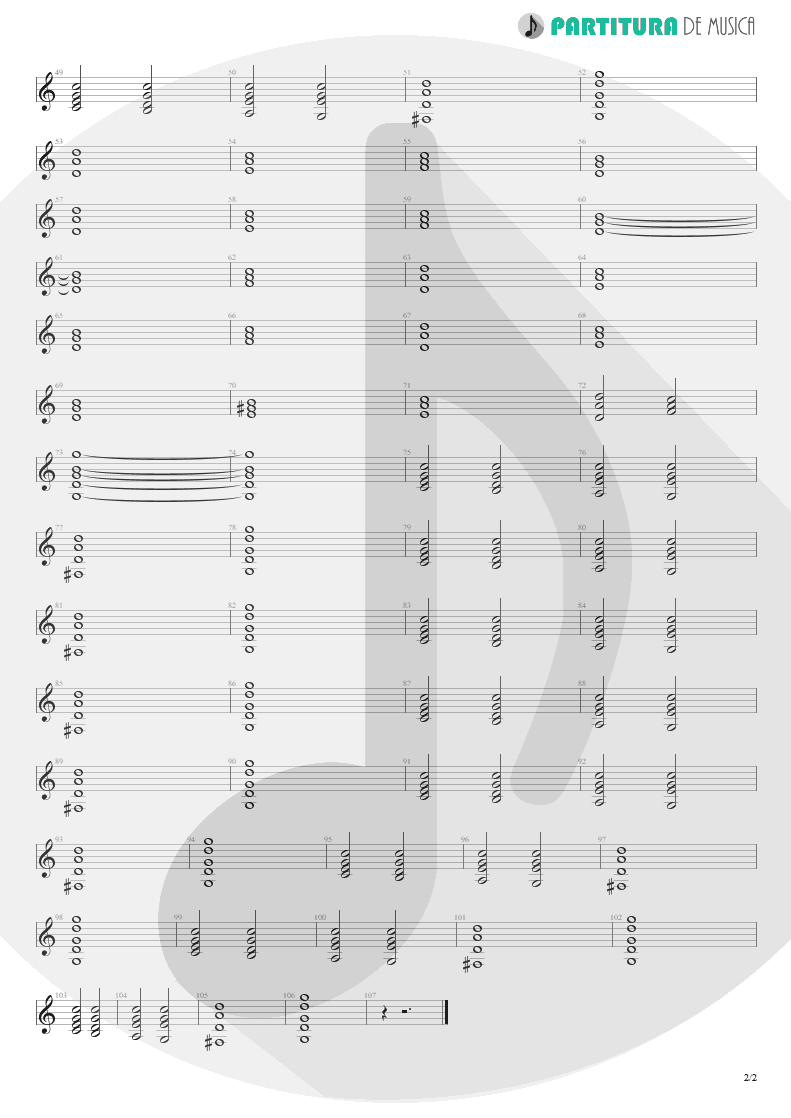 Partitura de musica de Teclado - Does Anyone Know | Scorpions | Pure Instinct 1996 - pag 2