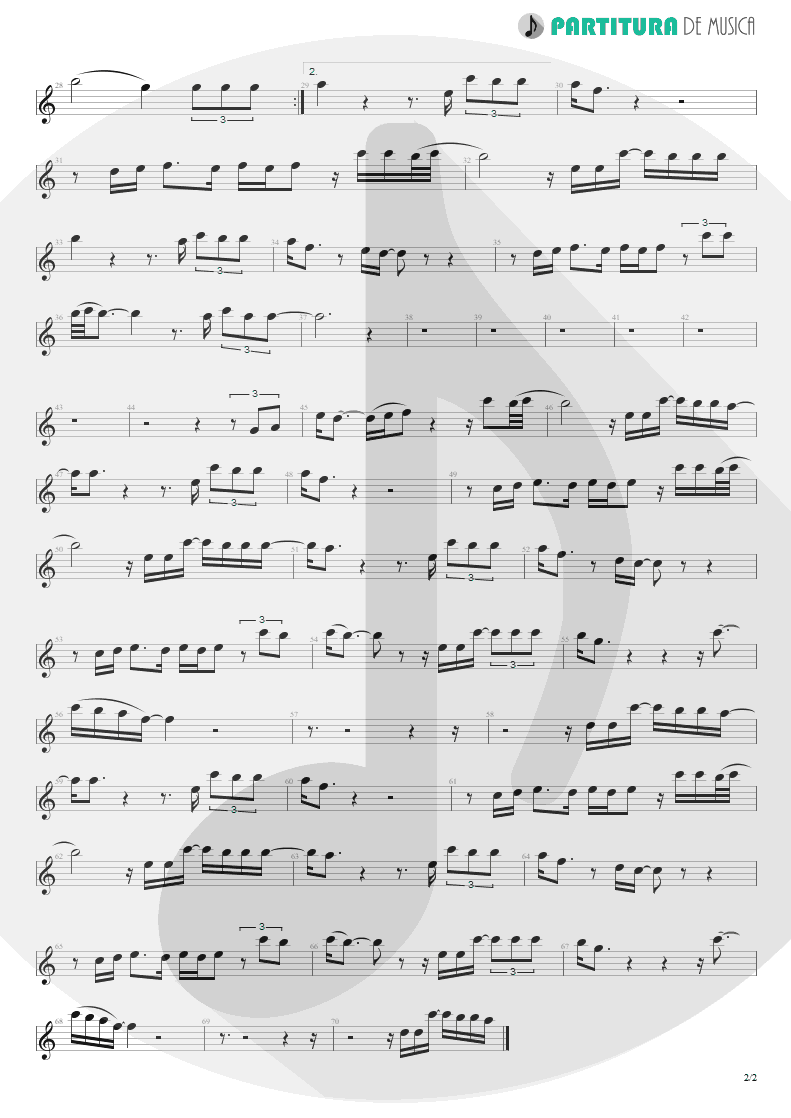 Partitura de musica de Canto - When You Came Into My Life | Scorpions | Pure Instinct 1996 - pag 2