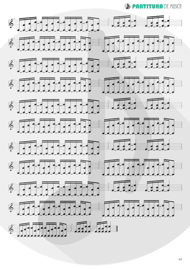 Partitura de musica de Violão - When You Came Into My Life | Scorpions | Pure Instinct 1996 - pag 3
