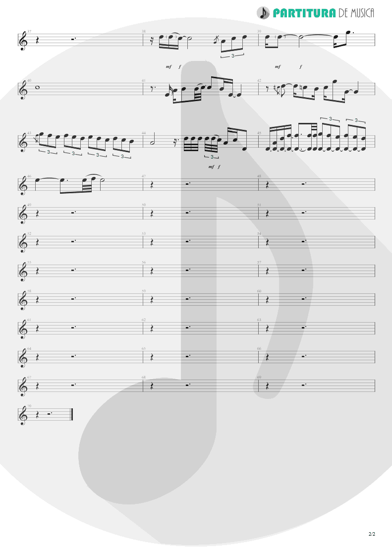 Partitura de musica de Violão - When You Came Into My Life | Scorpions | Pure Instinct 1996 - pag 2