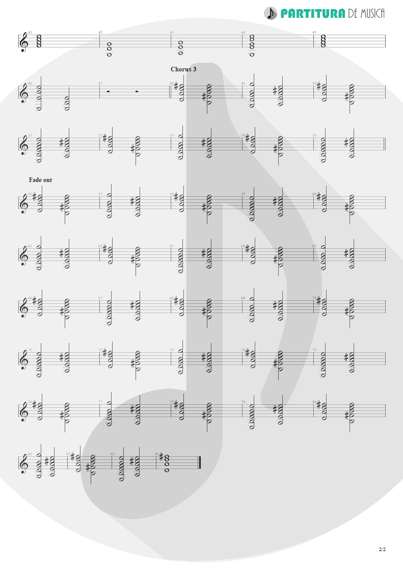 Partitura de musica de Teclado - You And I | Scorpions | Pure Instinct 1996 - pag 2