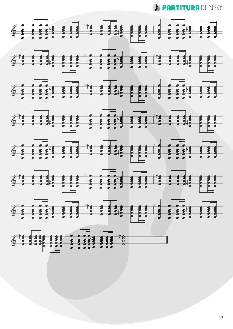 Partitura de musica de Violão - You And I | Scorpions | Pure Instinct 1996 - pag 3