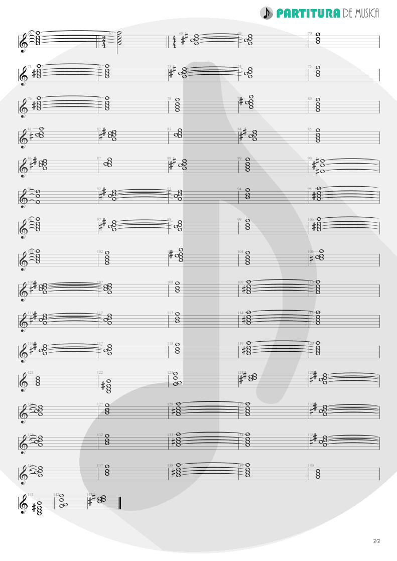 Partitura de musica de Teclado - Lady Starlight | Scorpions | Animal Magnetism 1997 - pag 2