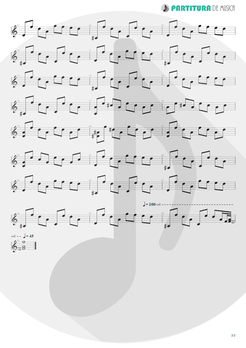 Partitura de musica de Violão - When The Smoke Is Going Down | Scorpions | Blackout 1997 - pag 3