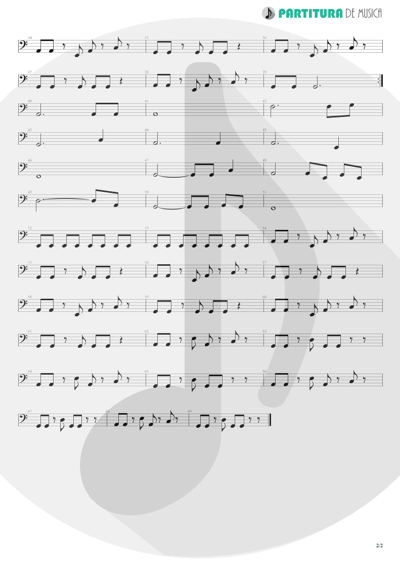 Partitura de musica de Baixo Elétrico - You Give Me All I Need | Scorpions | Blackout 1997 - pag 2