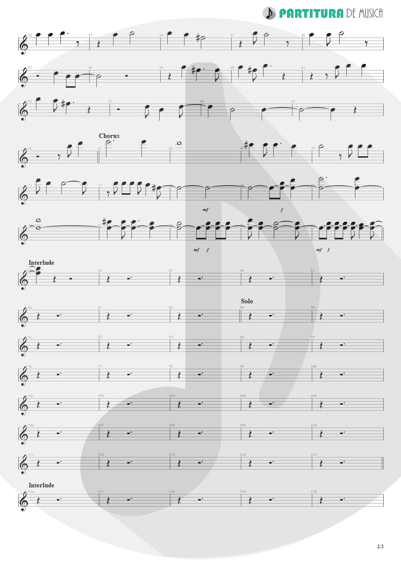 Partitura de musica de Canto - Another Piece Of Meat | Scorpions | Lovedrive 1997 - pag 2