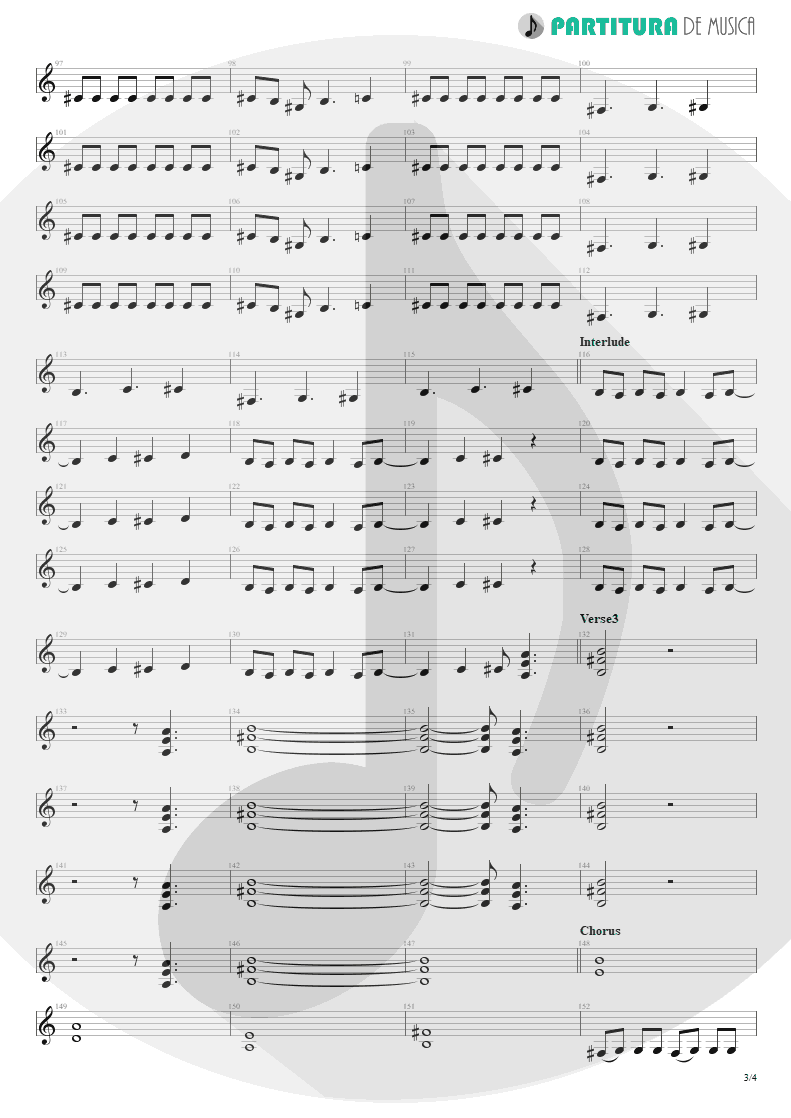 Partitura de musica de Guitarra Elétrica - Another Piece Of Meat | Scorpions | Lovedrive 1997 - pag 3