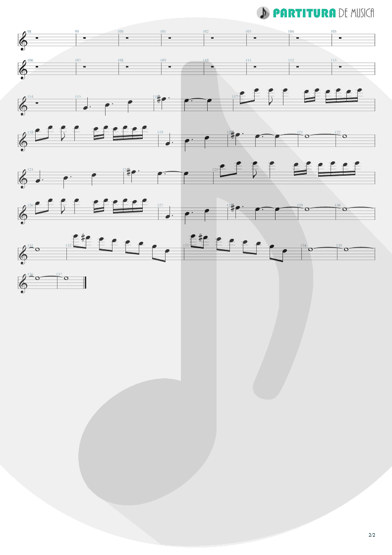 Partitura de musica de Flauta Transversal - Moment Of Glory | Scorpions | Moment of Glory 2000 - pag 2