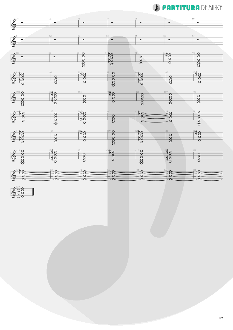 Partitura de musica de Teclado - Moment Of Glory | Scorpions | Moment of Glory 2000 - pag 2