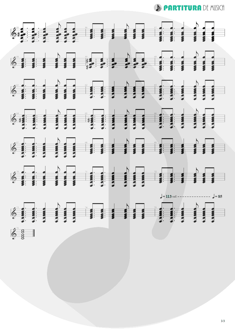 Partitura de musica de Violão - Ave Maria No Morro | Scorpions | Live Bites 2002 - pag 3